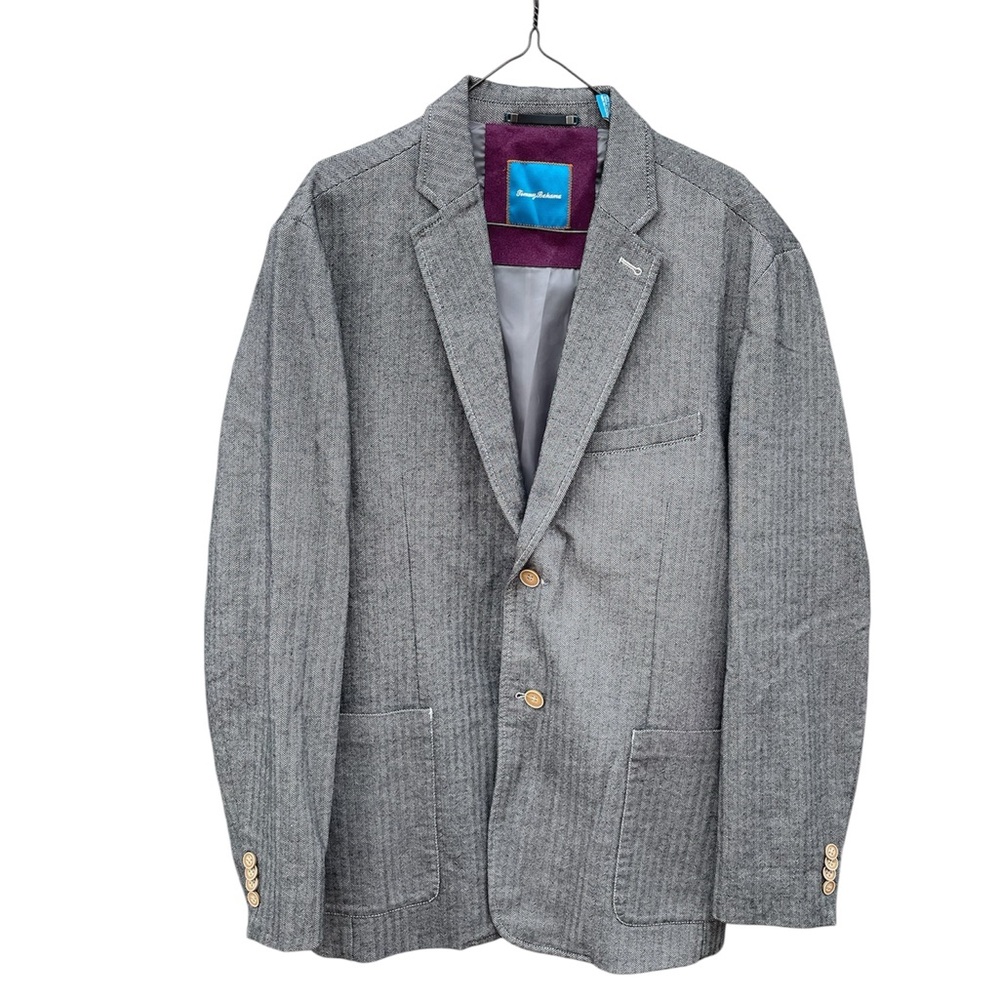 TOMMY BAHAMA Cotton Herringbone Sport Coat Blazer